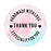Round Small Business Sticker Labels 120-Pack-set of 120-Andaz Press-Watercolor Pink Thank You for Supporting My Small Business-