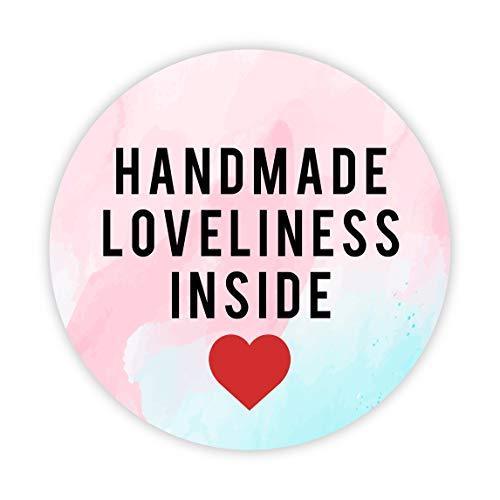 Round Small Business Sticker Labels 120-Pack-set of 120-Andaz Press-Watercolor Pink Thank You for Supporting My Small Business-