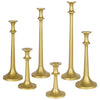 Rustic Antique Taper Candlestick Holders Assorted Candle Holders for Centerpieces-Set of 6-Koyal Wholesale-Gold-