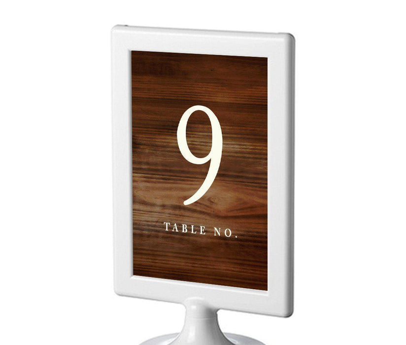 Rustic Wood Framed Double-Sided DIY Table Numbers-Set of 8-Andaz Press-1-8-
