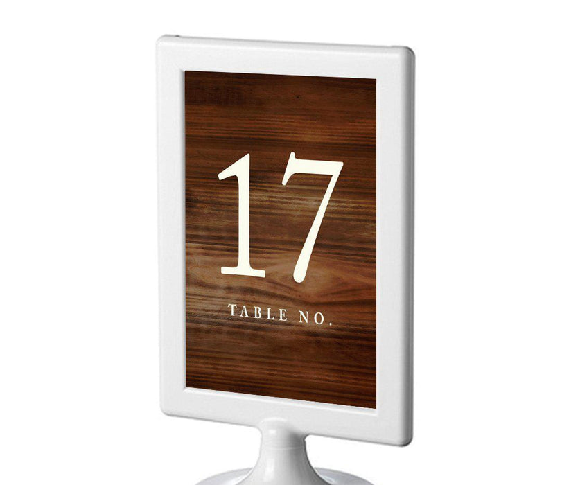 Rustic Wood Framed Double-Sided DIY Table Numbers-Set of 8-Andaz Press-1-8-