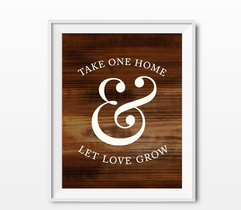 Rustic Wood Wedding Favor Party Signs-Set of 1-Andaz Press-Take A Treat Bag Home-