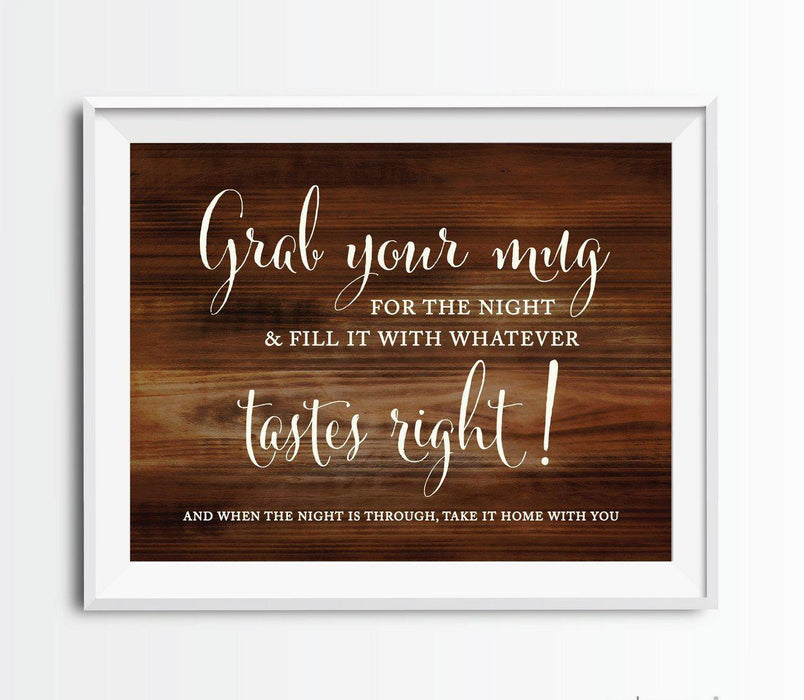 Rustic Wood Wedding Favor Party Signs-Set of 1-Andaz Press-Take A Treat Bag Home-