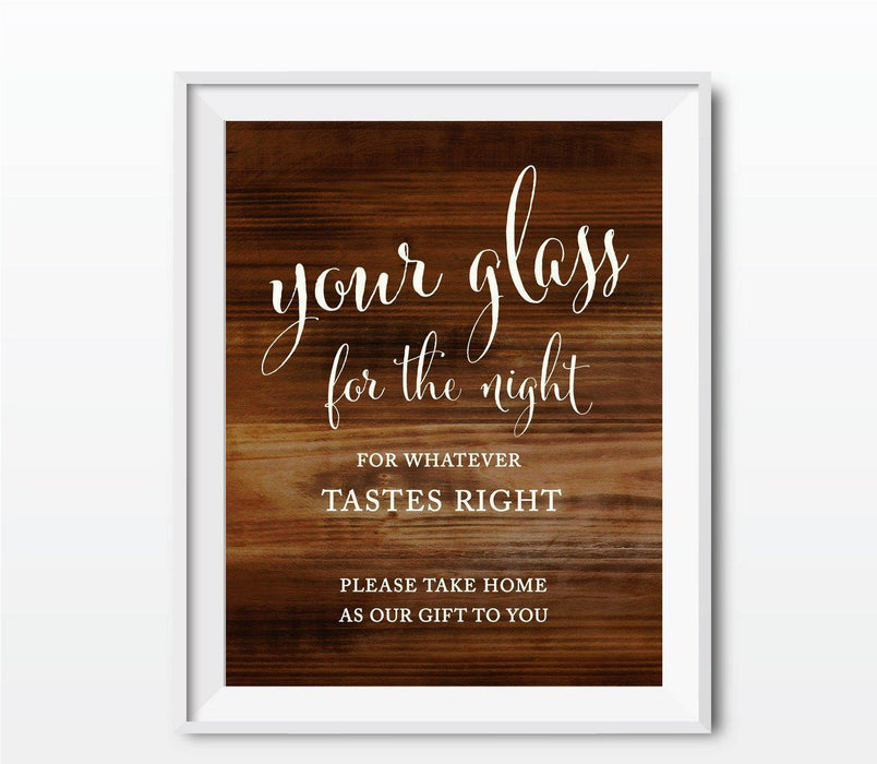 Rustic Wood Wedding Favor Party Signs-Set of 1-Andaz Press-Take A Treat Bag Home-