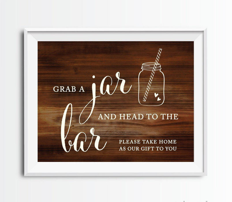 Rustic Wood Wedding Favor Party Signs-Set of 1-Andaz Press-Take A Treat Bag Home-