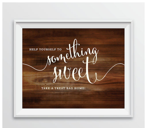 Rustic Wood Wedding Favor Party Signs-Set of 1-Andaz Press-Take A Treat Bag Home-