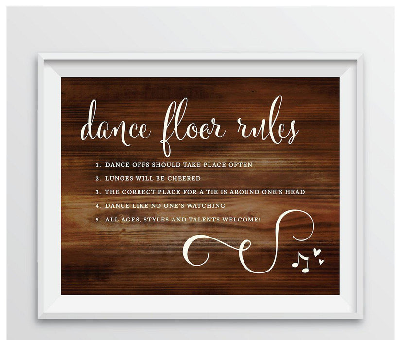 Rustic Wood Wedding Party Signs-Set of 1-Andaz Press-Mr. & Mrs.-