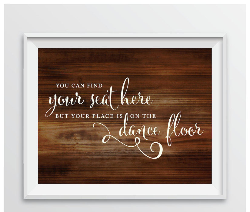 Rustic Wood Wedding Party Signs-Set of 1-Andaz Press-Mr. & Mrs.-