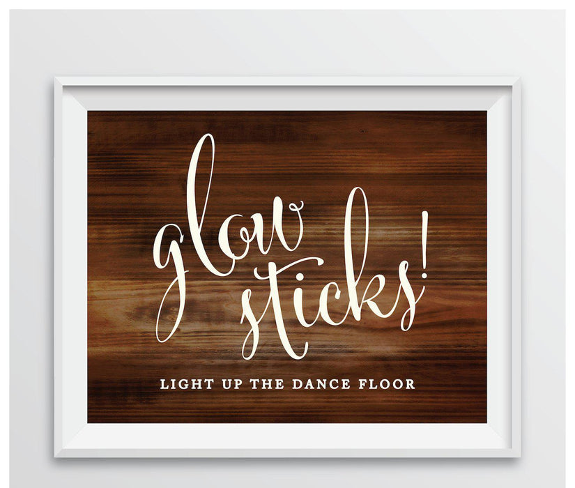 Rustic Wood Wedding Party Signs-Set of 1-Andaz Press-Mr. & Mrs.-