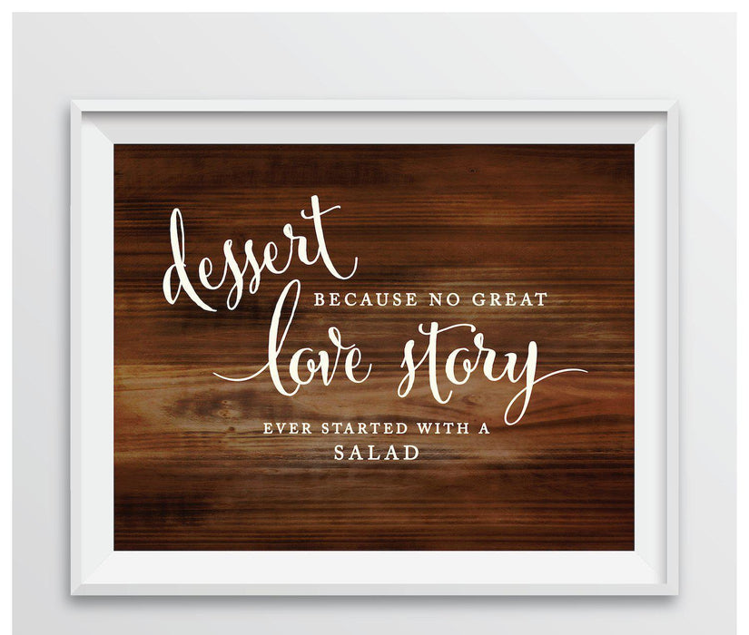 Rustic Wood Wedding Party Signs-Set of 1-Andaz Press-Mr. & Mrs.-
