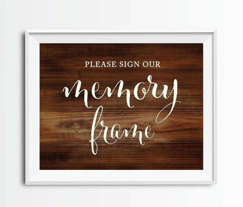 Rustic Wood Wedding Party Signs-Set of 1-Andaz Press-Mr. & Mrs.-