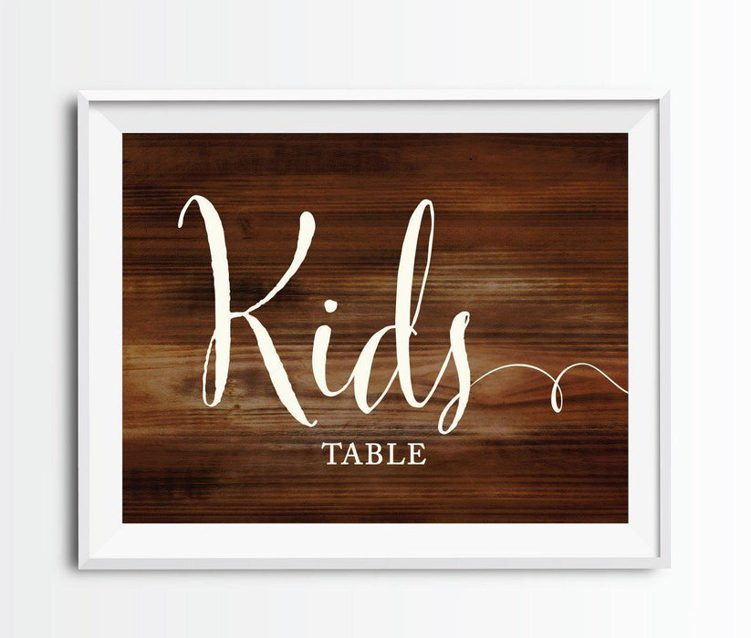 Rustic Wood Wedding Party Signs-Set of 1-Andaz Press-Mr. & Mrs.-