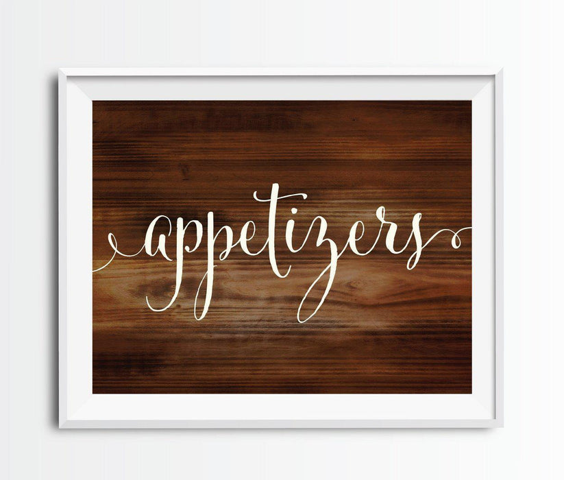 Rustic Wood Wedding Party Signs-Set of 1-Andaz Press-Mr. & Mrs.-