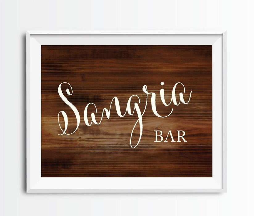 Rustic Wood Wedding Party Signs-Set of 1-Andaz Press-Mr. & Mrs.-