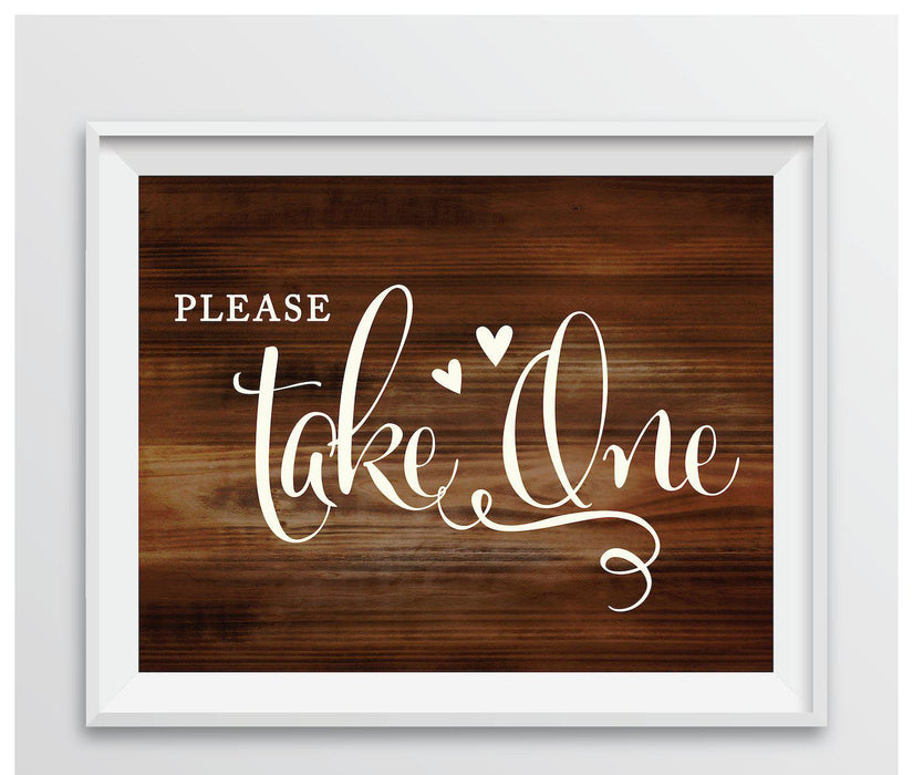 Rustic Wood Wedding Party Signs-Set of 1-Andaz Press-Mr. & Mrs.-