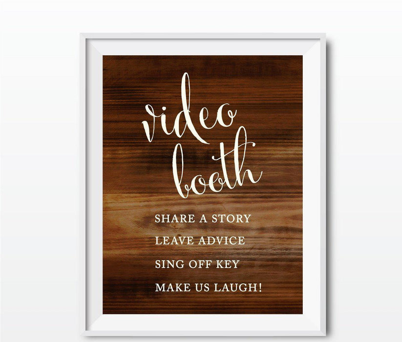 Rustic Wood Wedding Party Signs-Set of 1-Andaz Press-Mr. & Mrs.-