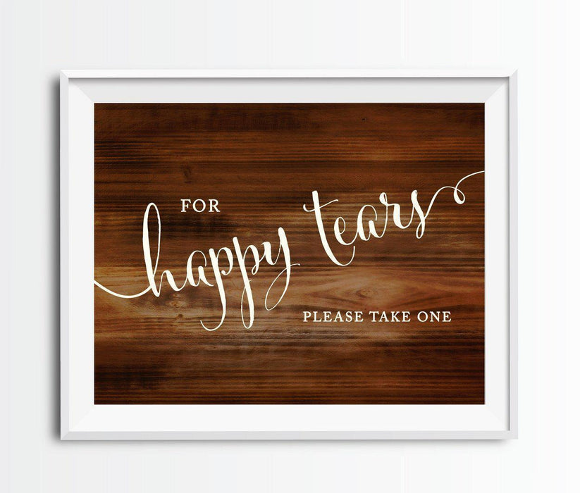 Rustic Wood Wedding Party Signs-Set of 1-Andaz Press-Mr. & Mrs.-