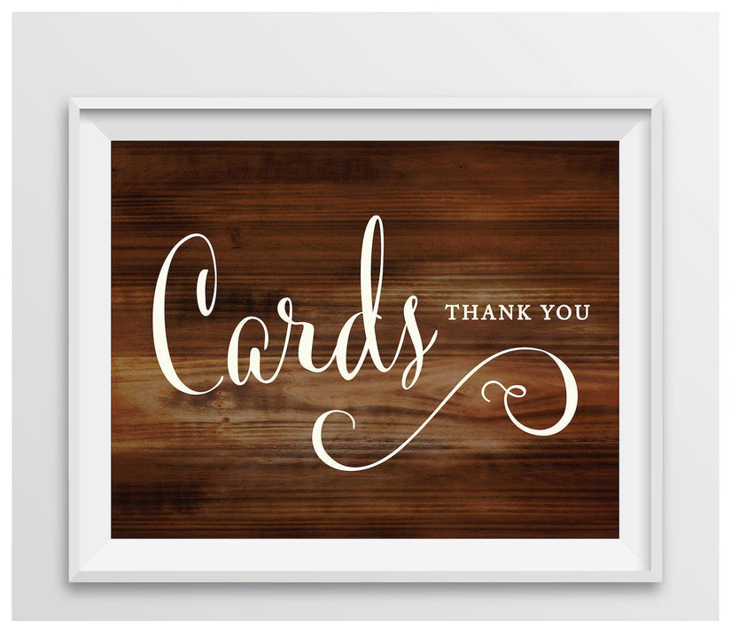 Rustic Wood Wedding Party Signs-Set of 1-Andaz Press-Mr. & Mrs.-