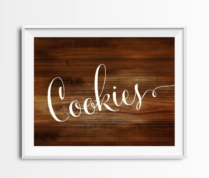 Rustic Wood Wedding Party Signs-Set of 1-Andaz Press-Cookies-