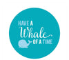 Sail Away Nautical Birthday Circle Gift Labels-Set of 40-Andaz Press-Whale of A Time-