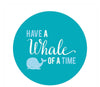 Sail Away Nautical Birthday Circle Gift Labels-Set of 40-Andaz Press-Whale of A Time-