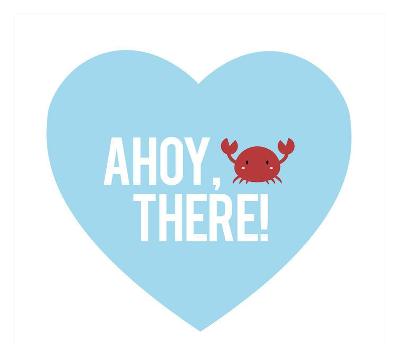Sail Away Nautical Birthday Heart Gift Tags-Set of 30-Andaz Press-Ahoy There-
