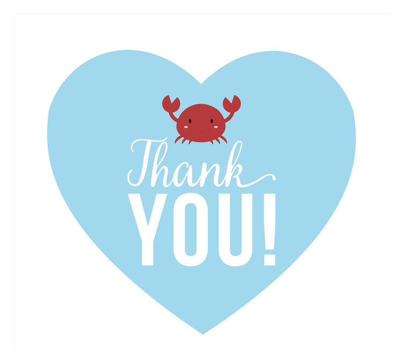 Sail Away Nautical Birthday Heart Gift Tags-Set of 30-Andaz Press-Thank You-
