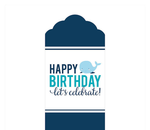 Sail Away Nautical Birthday Scallop Favor Gift Tags-Set of 16-Andaz Press-