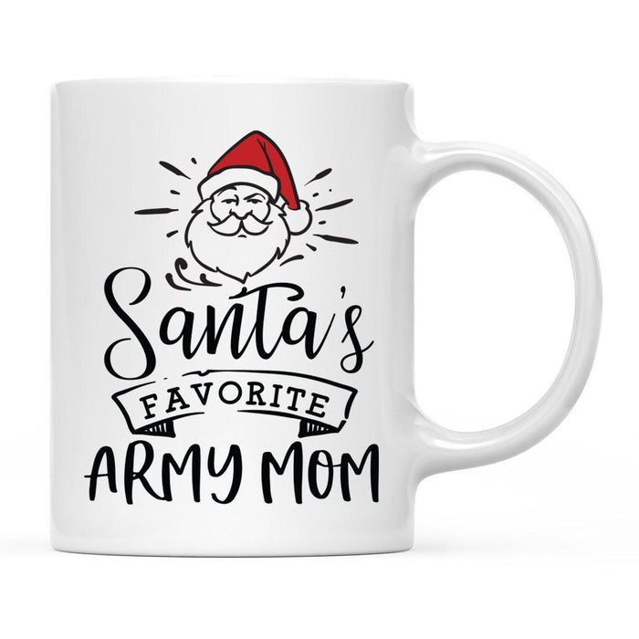 Santa Favorite Mom Dad Ceramic Coffee Mug-Set of 1-Andaz Press-Army Mom-