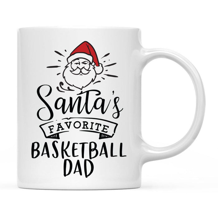 Santa Favorite Mom Dad Ceramic Coffee Mug-Set of 1-Andaz Press-Basketball Dad-