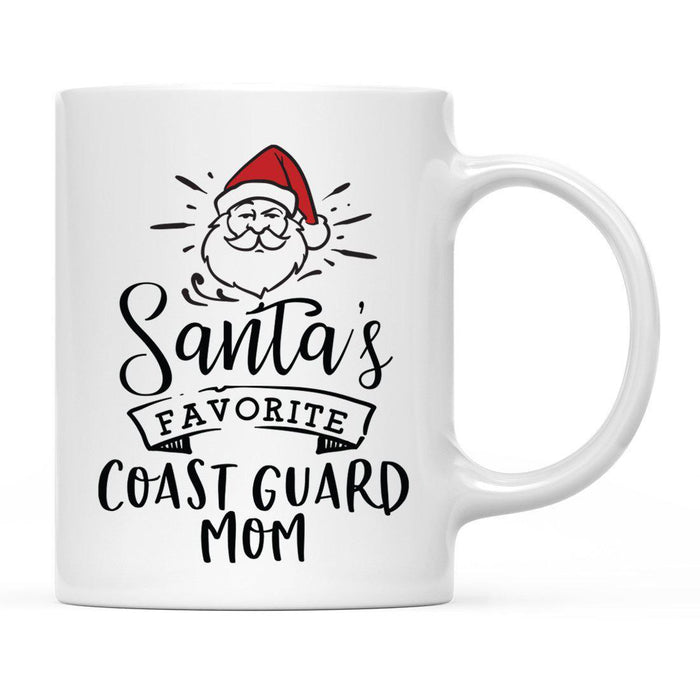 Santa Favorite Mom Dad Ceramic Coffee Mug-Set of 1-Andaz Press-Coast Guard Mom-
