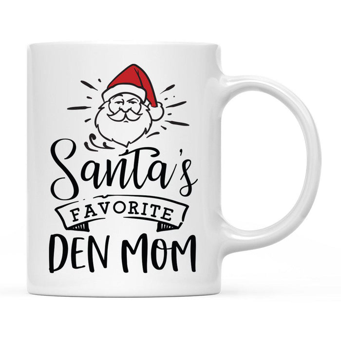 Santa Favorite Mom Dad Ceramic Coffee Mug-Set of 1-Andaz Press-Den Mom-