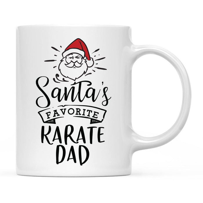 Santa Favorite Mom Dad Ceramic Coffee Mug-Set of 1-Andaz Press-Karate Dad-