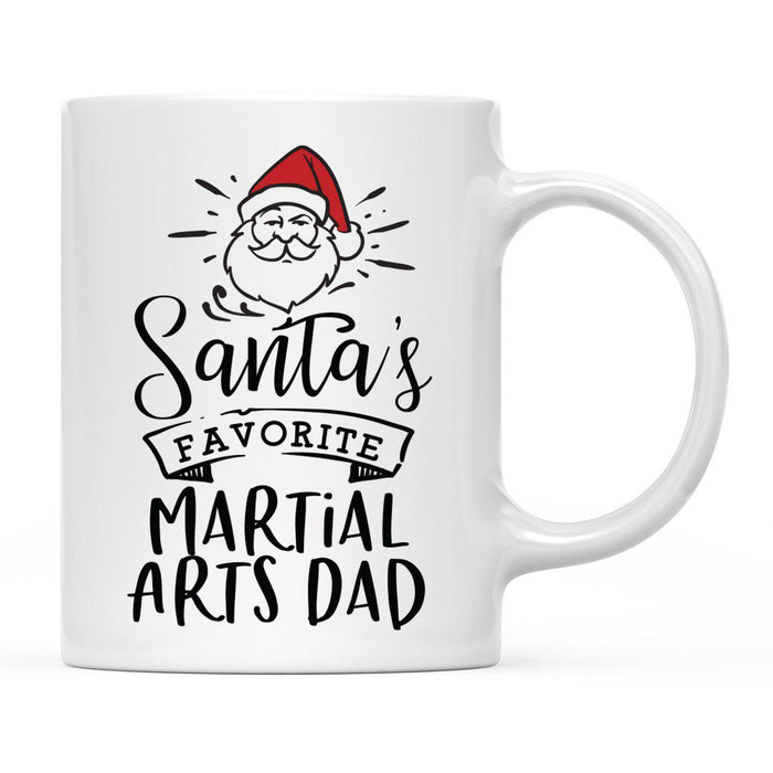 Santa Favorite Mom Dad Ceramic Coffee Mug-Set of 1-Andaz Press-Martial Arts Dad-