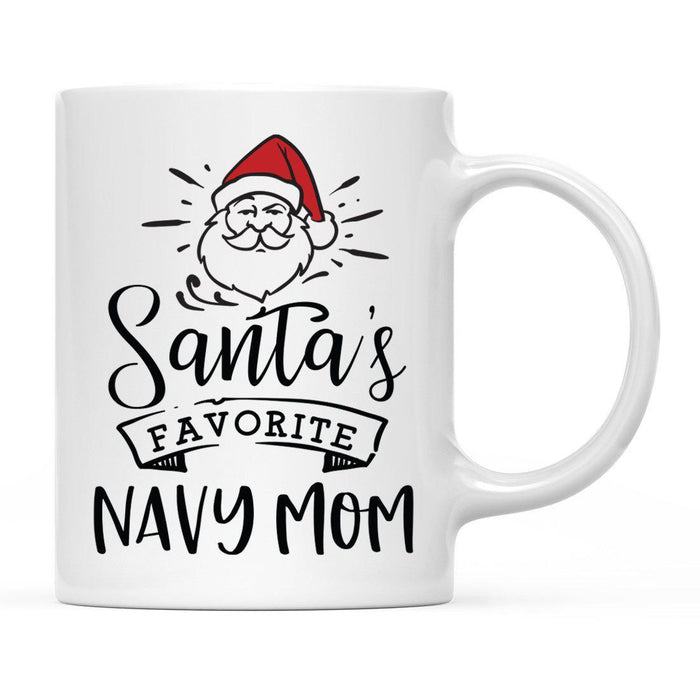 Santa Favorite Mom Dad Ceramic Coffee Mug-Set of 1-Andaz Press-Navy Mom-