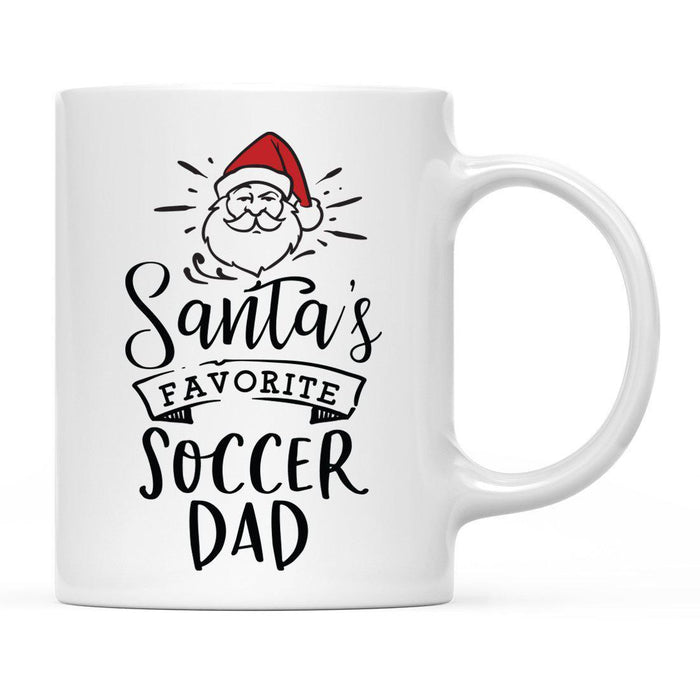 Santa Favorite Mom Dad Ceramic Coffee Mug-Set of 1-Andaz Press-Soccer Dad-