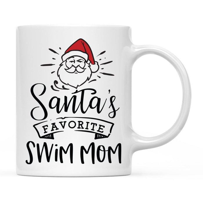 Santa Favorite Mom Dad Ceramic Coffee Mug-Set of 1-Andaz Press-Swim Mom-