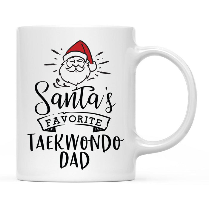 Santa Favorite Mom Dad Ceramic Coffee Mug-Set of 1-Andaz Press-Taekwando Dad-