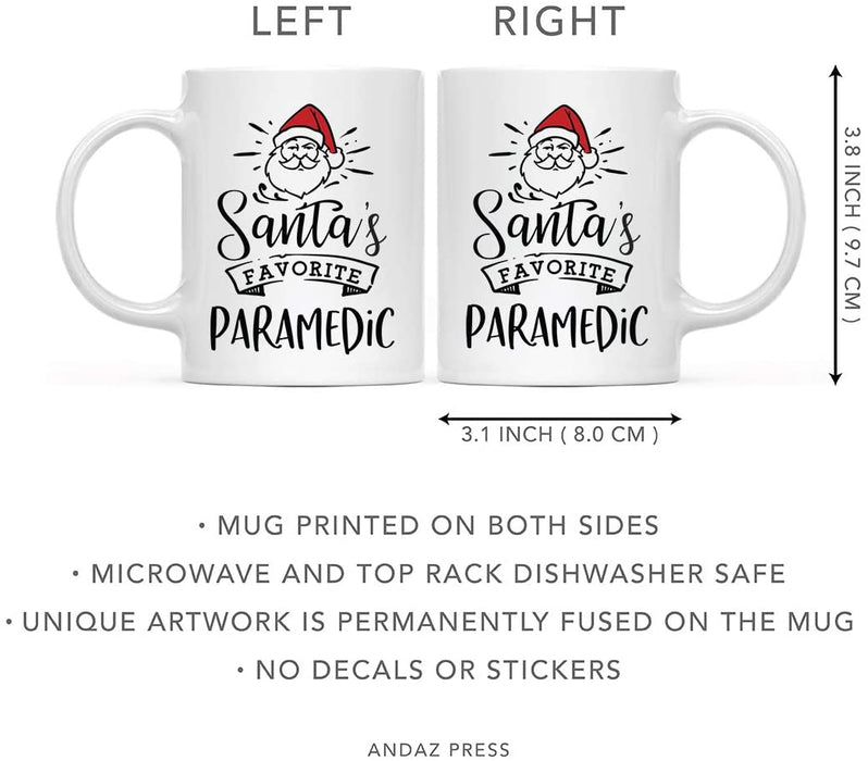 Santa's Favorite Careers Coffee Mug Collection 2-Set of 1-Andaz Press-Paramedic-