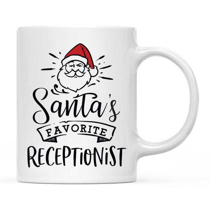 Santa's Favorite Careers Coffee Mug Collection 2-Set of 1-Andaz Press-Receptionist-