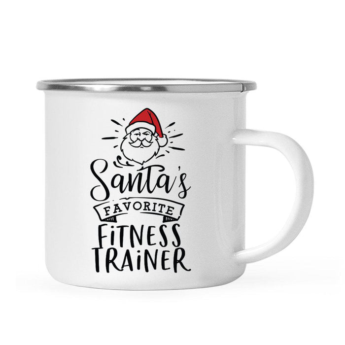 Santa's Favorite Gym Fitness Campfire Mug Collection-Set of 1-Andaz Press-Aerobics Instructor-