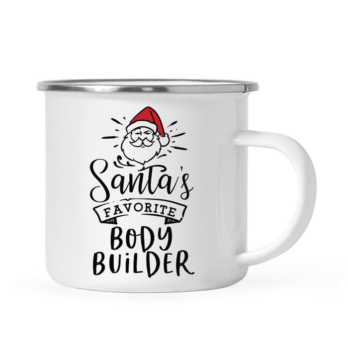Santa's Favorite Gym Fitness Campfire Mug Collection-Set of 1-Andaz Press-Aerobics Instructor-