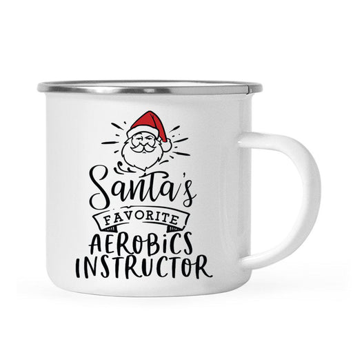 Santa's Favorite Gym Fitness Campfire Mug Collection-Set of 1-Andaz Press-Aerobics Instructor-