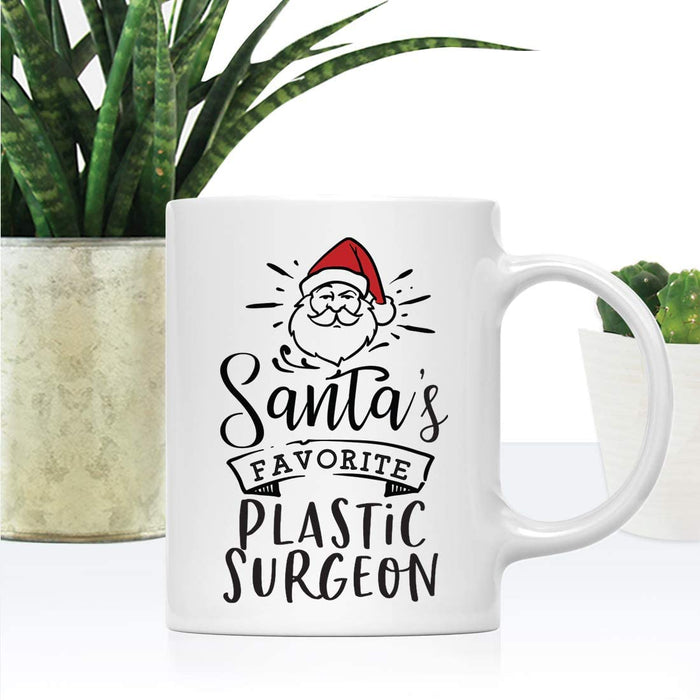Santa's Favorite Medicine Coffee Mug Collection 2-Set of 1-Andaz Press-Plastic Surgeon-