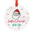 Santa's Favorite Restaurant Round Metal Ornament Collection-Set of 1-Andaz Press-Baker-