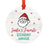Santa's Favorite Restaurant Round Metal Ornament Collection-Set of 1-Andaz Press-Baker-