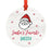 Santa's Favorite Restaurant Round Metal Ornament Collection-Set of 1-Andaz Press-Baker-