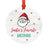 Santa's Favorite Restaurant Round Metal Ornament Collection-Set of 1-Andaz Press-Baker-