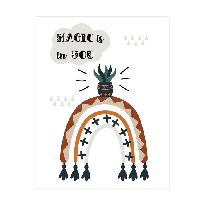 Scandinavian Hello Llama Kids Wall Art Collection-Set of 1-Andaz Press-Be Brave-