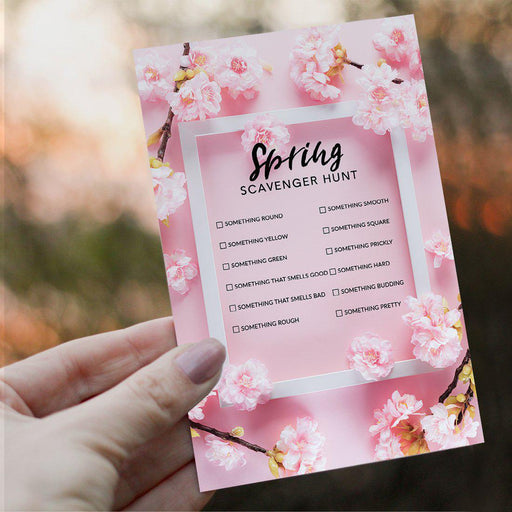 Scavenger Hunt Game Cards, Outdoor Treasure Hunt for Kids, Indoor Outdoor Activities for Children-Set of 20-Andaz Press-Spring-